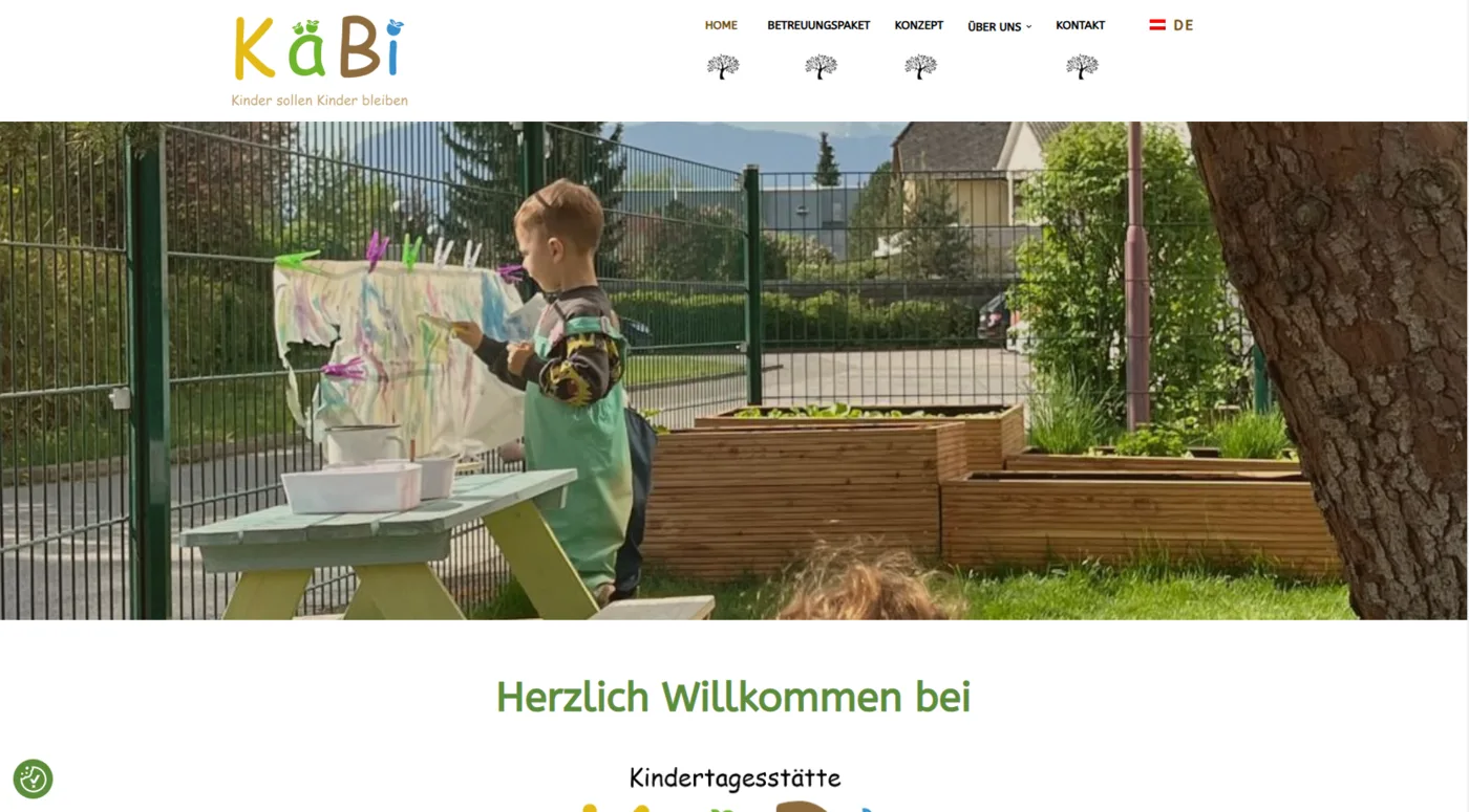 Website für die Kindertagesstätte KäBi